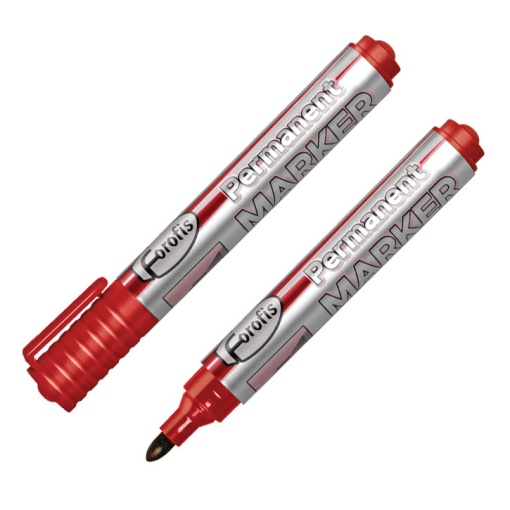Marcador permanente FOROFIS 2-5mm vermelho