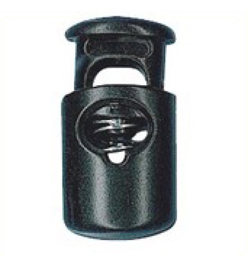 Travão de Plástico para Cordão Retangular 15x28mm Preto COSE