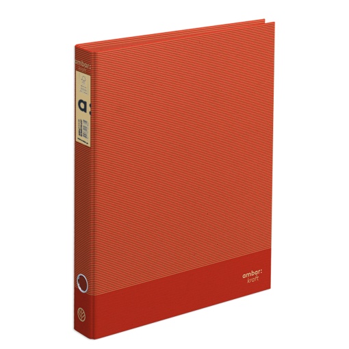 Pasta de Arquivo AMBAR Kraft A4 Comercial lombada de 40mm 2 Argolas Vermelho