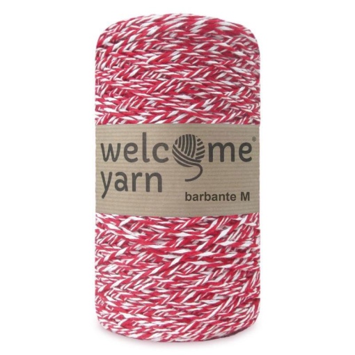 Fio Macramé Welcome Yarn Barbante M 1,5mmx250m 300g (aprox.) Vermelho/branco