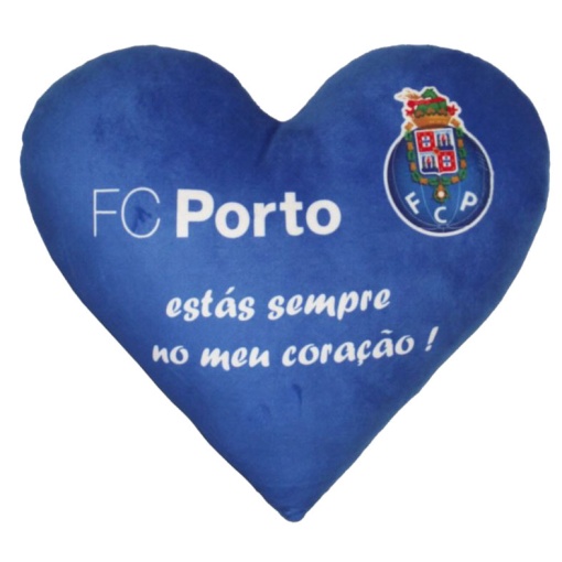 Almofada coração Porto "Estás sempre no meu coração" 35cm