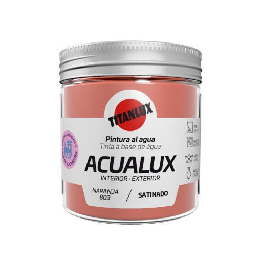 Tinta Acrílica TITAN Acualux Laranja 803 75ml