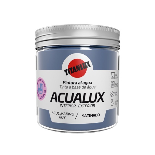 Tinta Acrílica TITAN Acualux Azul Marinho 809 75ml