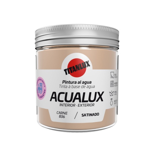Tinta Acrílica TITAN Acualux Carne 836 75ml