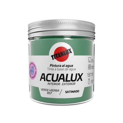 Tinta Acrílica TITAN Acualux Verde Erva 857 75ml