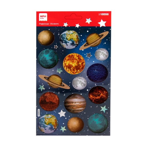 Autocolantes Apli planetas (1 folha)
