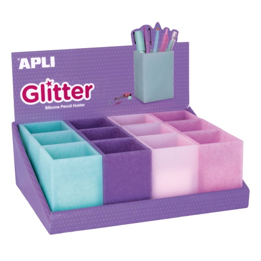 Porta-lápis APLI Glitter Sortido