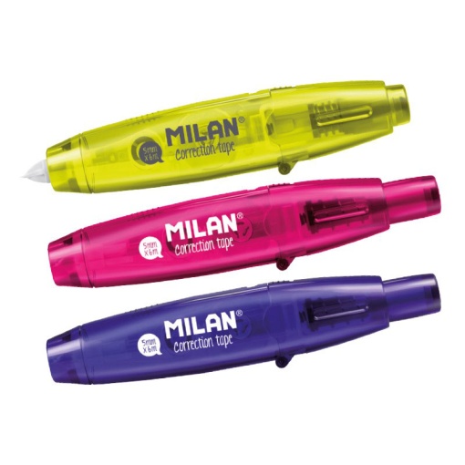 Corretor de Fita MILAN Retrátil 5mmx6m Sortido