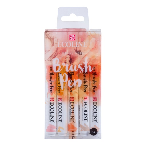 Brush Pen Aguarelável TALENS ECOLINE 5 Cores Rosa Bege