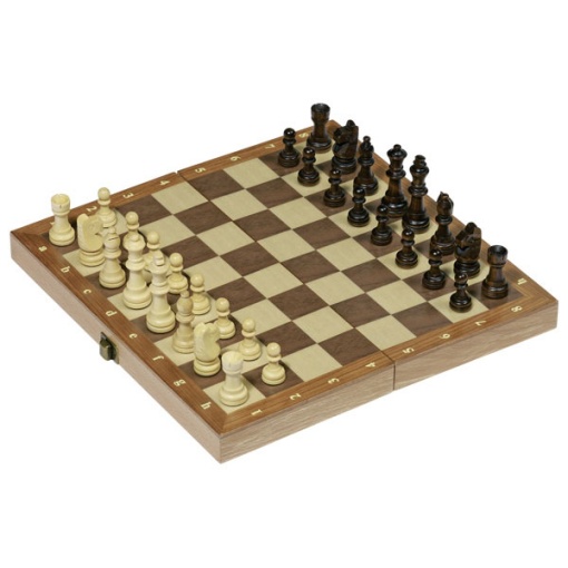 Jogo de Xadrez Dobrável de Madeira GOKI 29,9x29,9x4,8cm