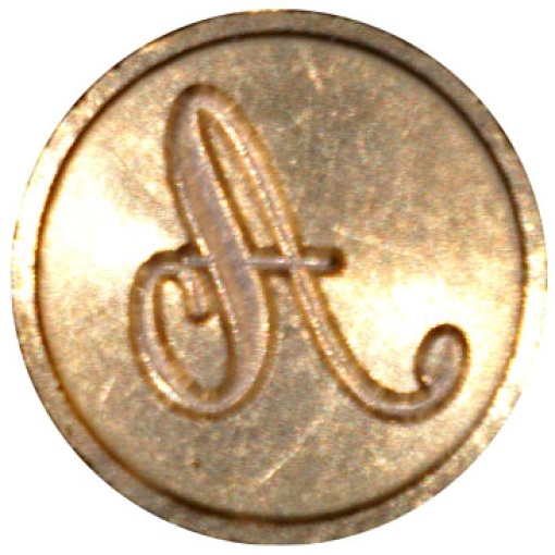 Sinete D. Torrejano com Cabo de Madeira Letra Script A