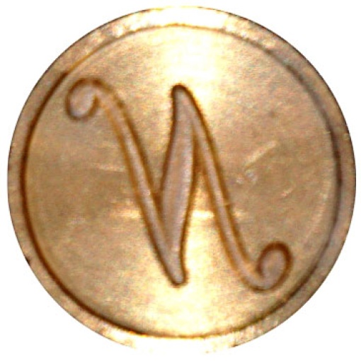 Sinete D. Torrejano com Cabo de Madeira Letra Script N