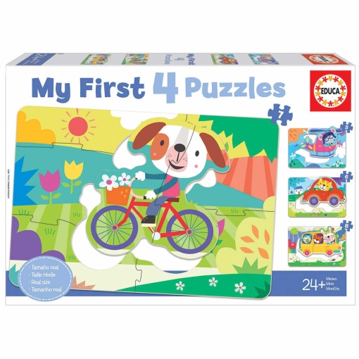 Puzzle EDUCA 5-6-7-8 peças My First Veículos
