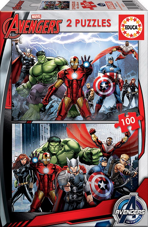 Puzzle EDUCA 2x100 peças MARVEL Avengers 15771