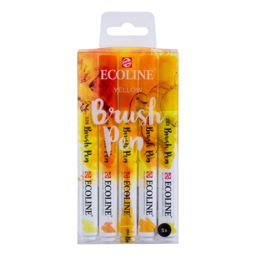 Brush Pen Aguarelável TALENS ECOLINE 5 Cores Amarelo