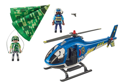 PLAYMOBIL City Action Helicóptero da Polícia: Perseguição em Paraquedas