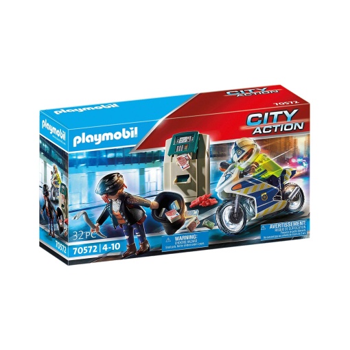 PLAYMOBIL City Action Moto da Polícia: Perseguição do Ladrão de Dinheiro
