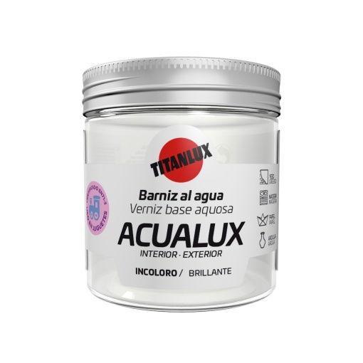 Verniz TITAN Acualux Brilhante 75ml