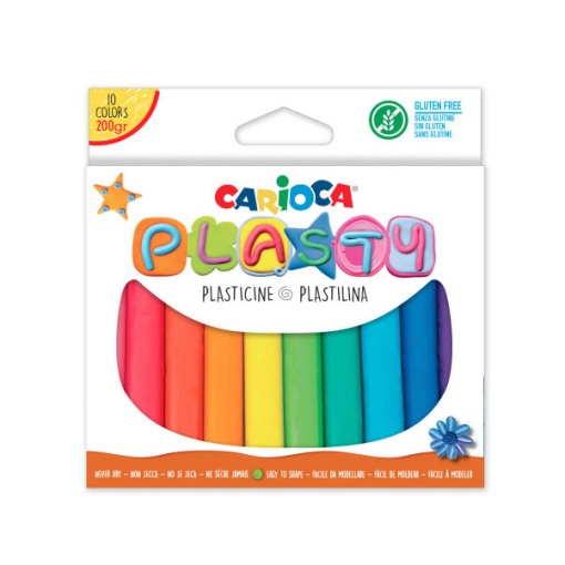 Plasticina CARIOCA Plasty 10 Cores x 20g