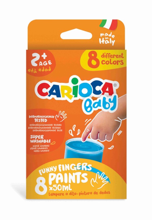 Pintura de Dedos CARIOCA Baby (8x50ml)
