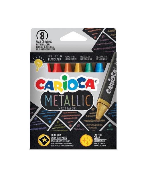 Lápis de Cera CARIOCA Metallic com 8