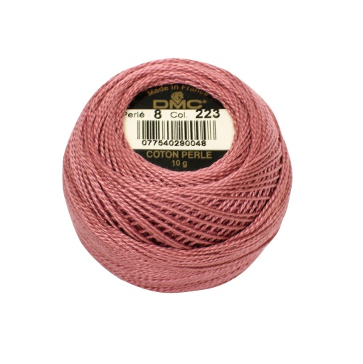 Linha de Bordar DMC Perlé 116A 8mmx80m 10g Rosa Velho Escuro 223