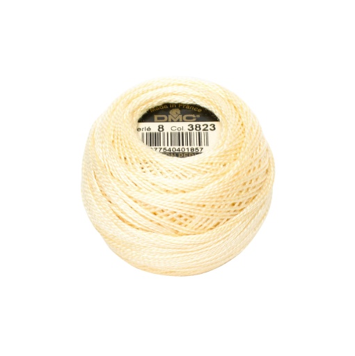 Linha de Bordar DMC Perlé 116A 8mmx80m 10g Amarelo Claro 3823