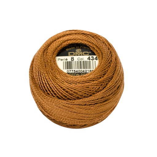 Linha de Bordar DMC Perlé 116A 8mmx80m 10g Castanho Mel 434