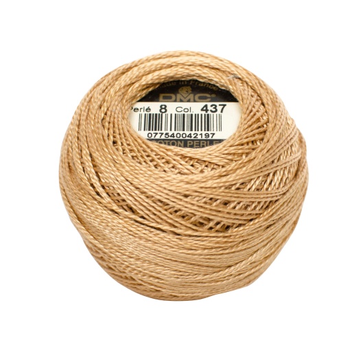 Linha de Bordar DMC Perlé 116A 8mmx80m 10g Bege Escuro 437