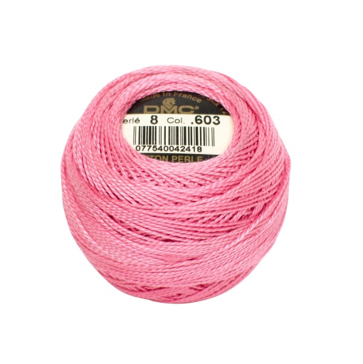 Linha de Bordar DMC Perlé 116A 8mmx80m 10g Rosa 603