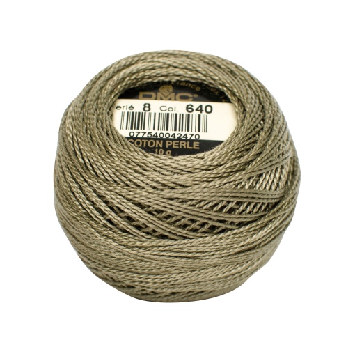 Linha de Bordar DMC Perlé 116A 8mmx80m 10g Verde Seco 640