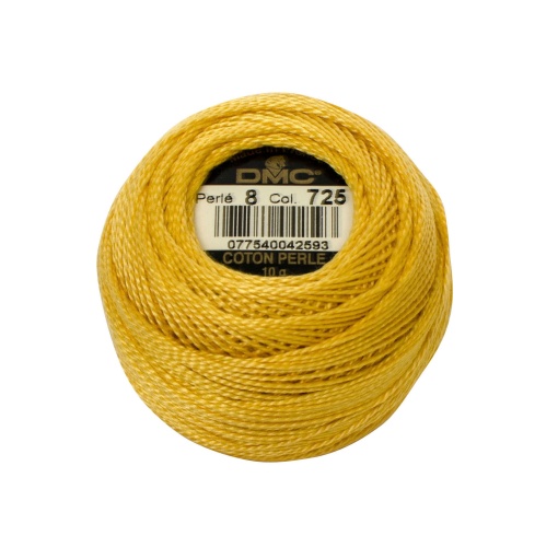 Linha de Bordar DMC Perlé 116A 8mmx80m 10g Amarelo 725