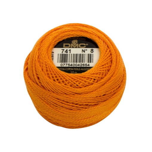 Linha de Bordar DMC Perlé 116A 8mmx80m 10g Laranja 741