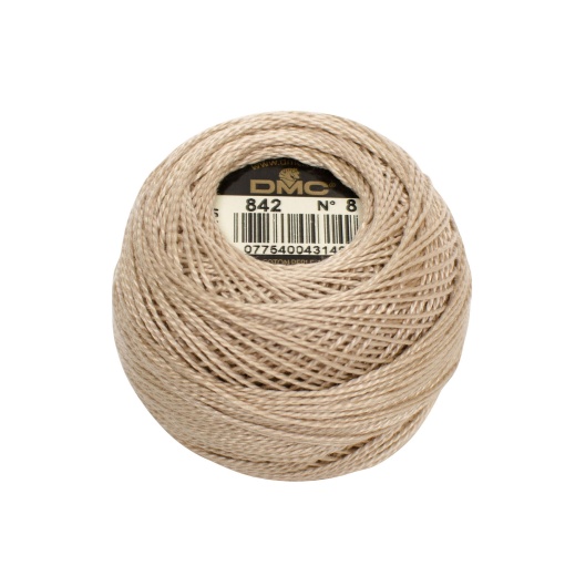 Linha de Bordar DMC Perlé 116A 8mmx80m 10g Bege 842