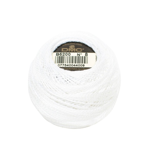 Linha de Bordar DMC Perlé 116A 8mmx80m 10g Branco B5200
