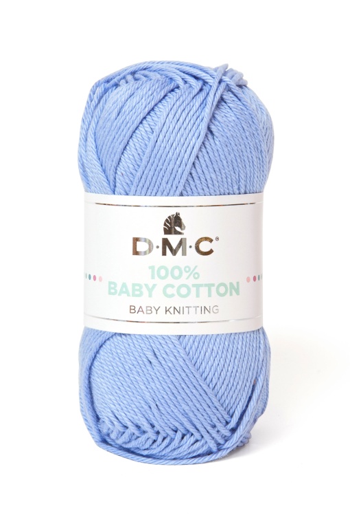 Fio de Tricot DMC 100% Baby Cotton 50g Azul Claro 751 382