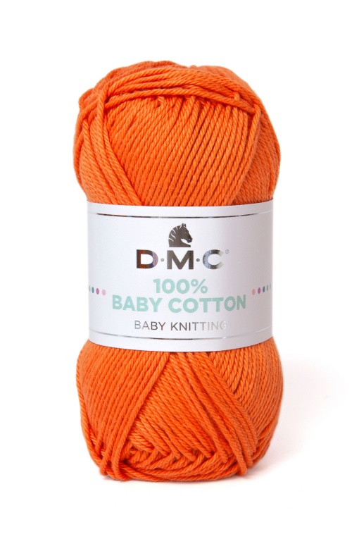 Fio de Tricot DMC 100% Baby Cotton 50g Laranja 753 382