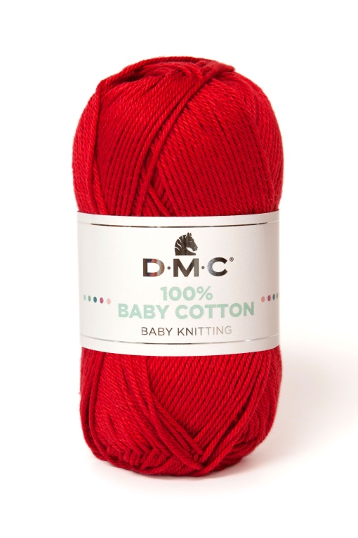 Fio de Tricot DMC 100% Baby Cotton 50g Vermelho 754 382