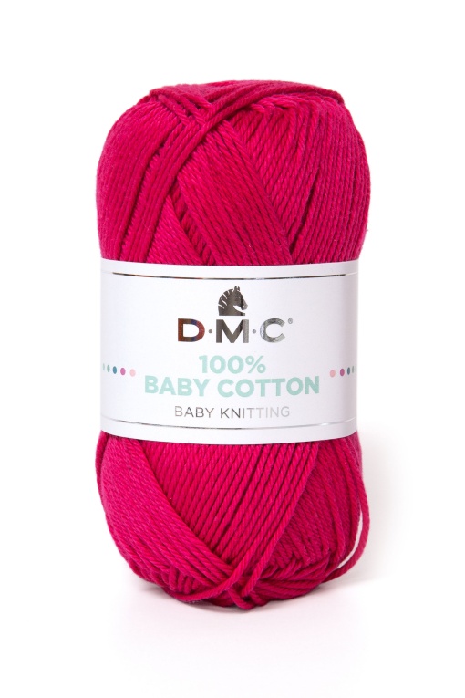 Fio de Tricot DMC 100% Baby Cotton 50g Fúcsia 755 382