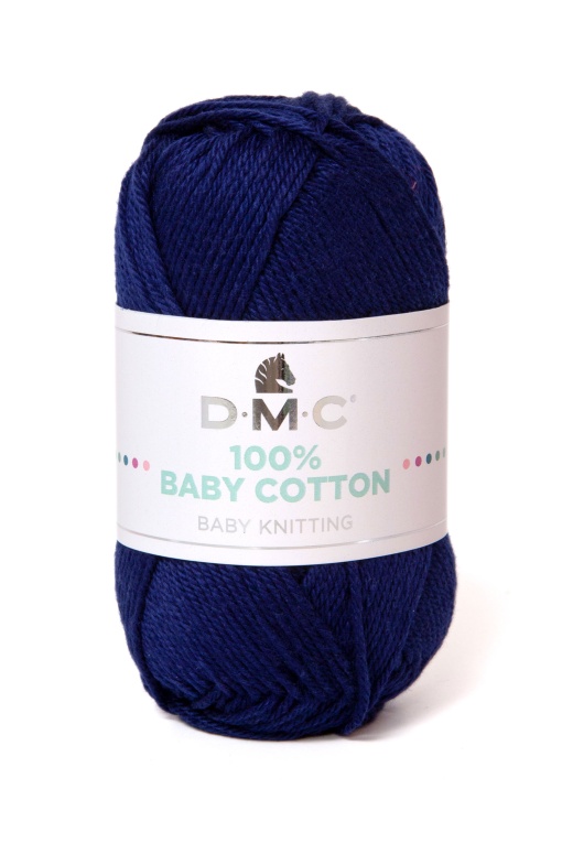 Fio de Tricot DMC 100% Baby Cotton 50g Azul Escuro 758 382