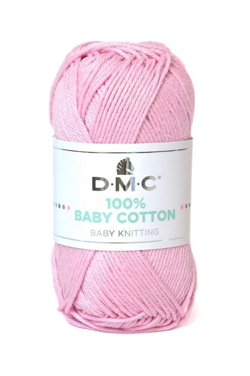 Fio de Tricot DMC 100% Baby Cotton 50g Rosa Claro 760 382