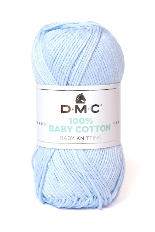 Fio de Tricot DMC 100% Baby Cotton 50g Azul 765 382