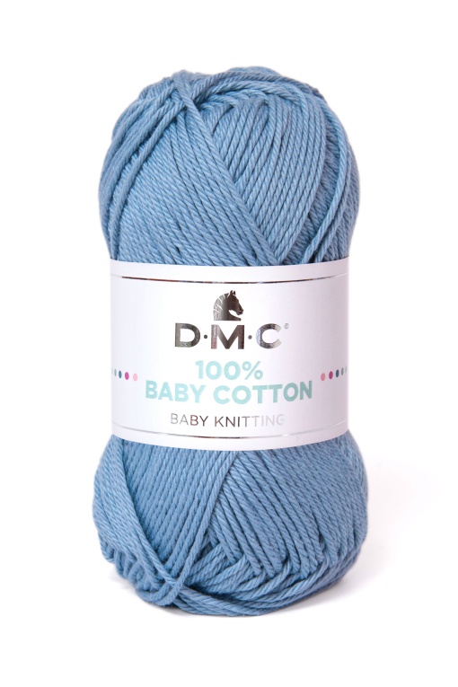 Fio de Tricot DMC 100% Baby Cotton 50g Azul 767 382