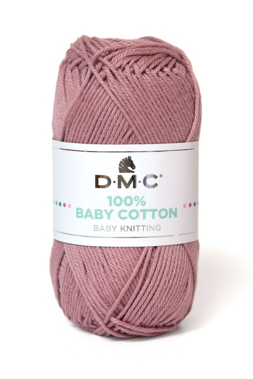 Fio de Tricot DMC 100% Baby Cotton 50g Rosa Velho Escuro 768 382