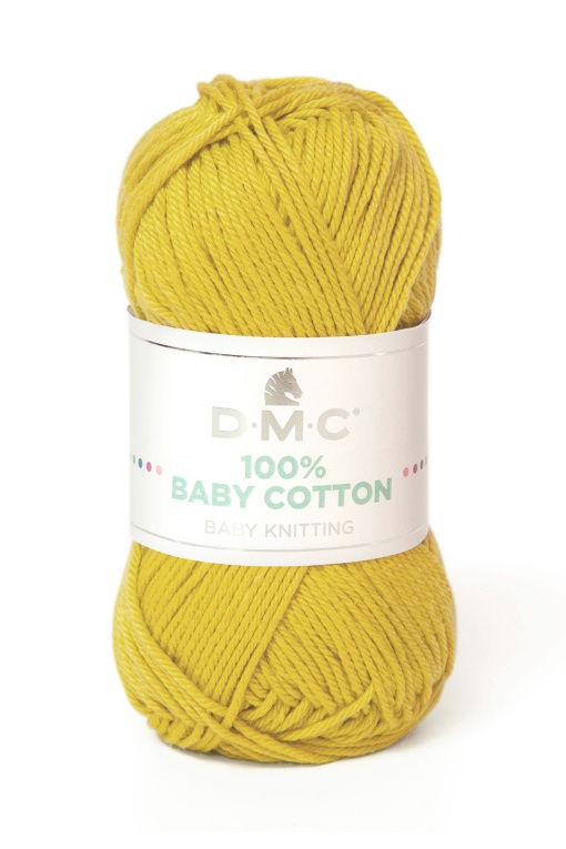 Fio de Tricot DMC 100% Baby Cotton 50g Amarelo Torrado 771 382