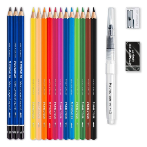 Lápis de Cor STAEDTLER Watercolour Set 61 com 18 Peças