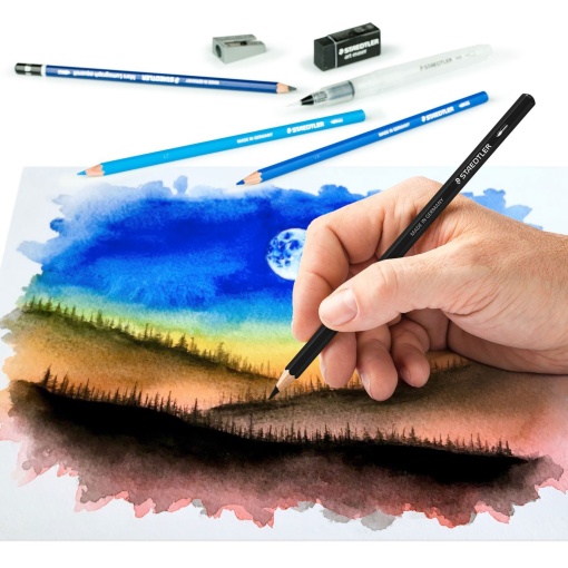 Lápis de Cor STAEDTLER Watercolour Set 61 com 18 Peças