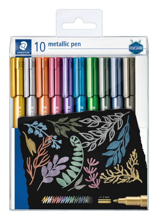 Marcador STAEDTLER Metallic 8323 1-2mm 10 cores