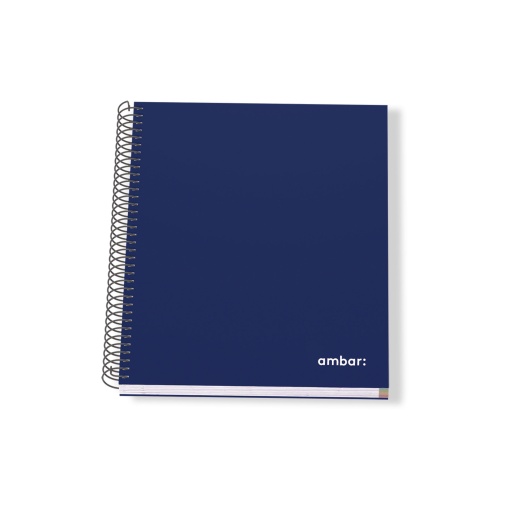Caderno A4 Capa Dura Espiral AMBAR IDEAS Pautado 150 folhas Sortido