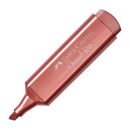 Sublinhador Fluorescente FABER-CASTELL Textliner 46 Metallic 1-2-5mm Vermelho